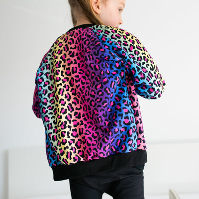 Neon Leopard Print Jacket-Jacket-Fredandnoah-1-2 Y-Yes Bebe