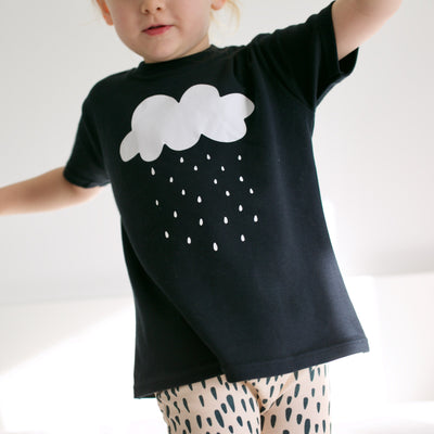 Raincloud Print T Shirt-T-Shirt-Fredandnoah-Yes Bebe