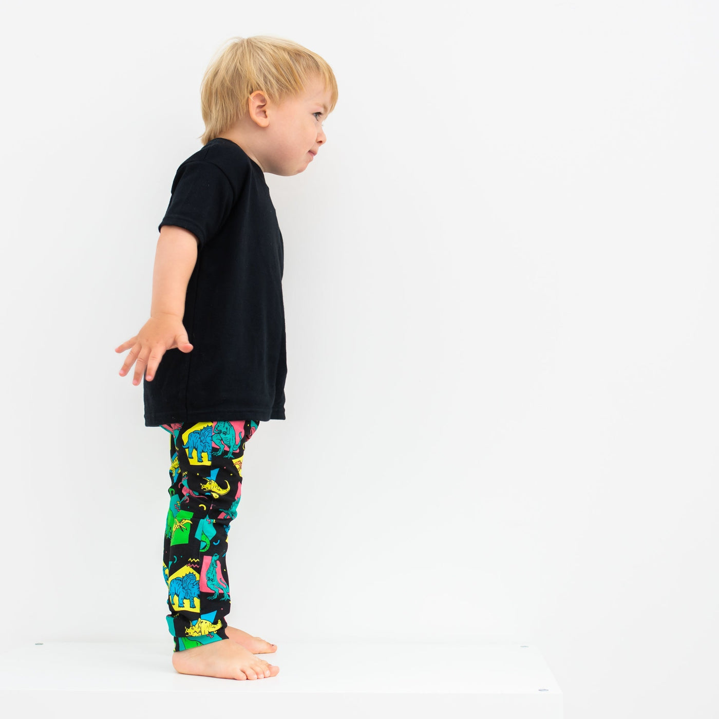 Retro Dino Leggings-Leggings-Fredandnoah-Yes Bebe