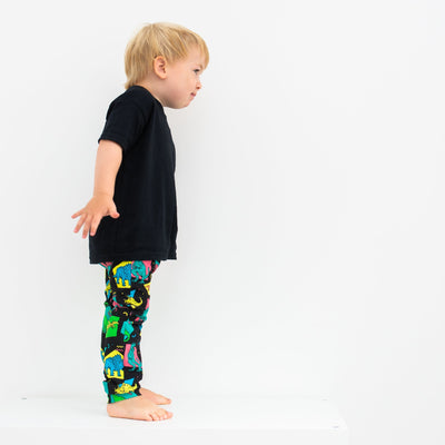 Retro Dino Leggings-Leggings-Fredandnoah-Yes Bebe