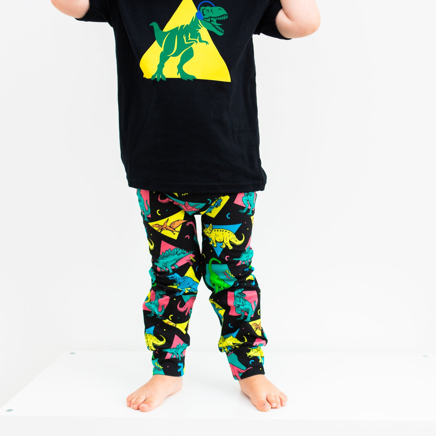 Retro Dino Leggings-Leggings-Fredandnoah-Yes Bebe