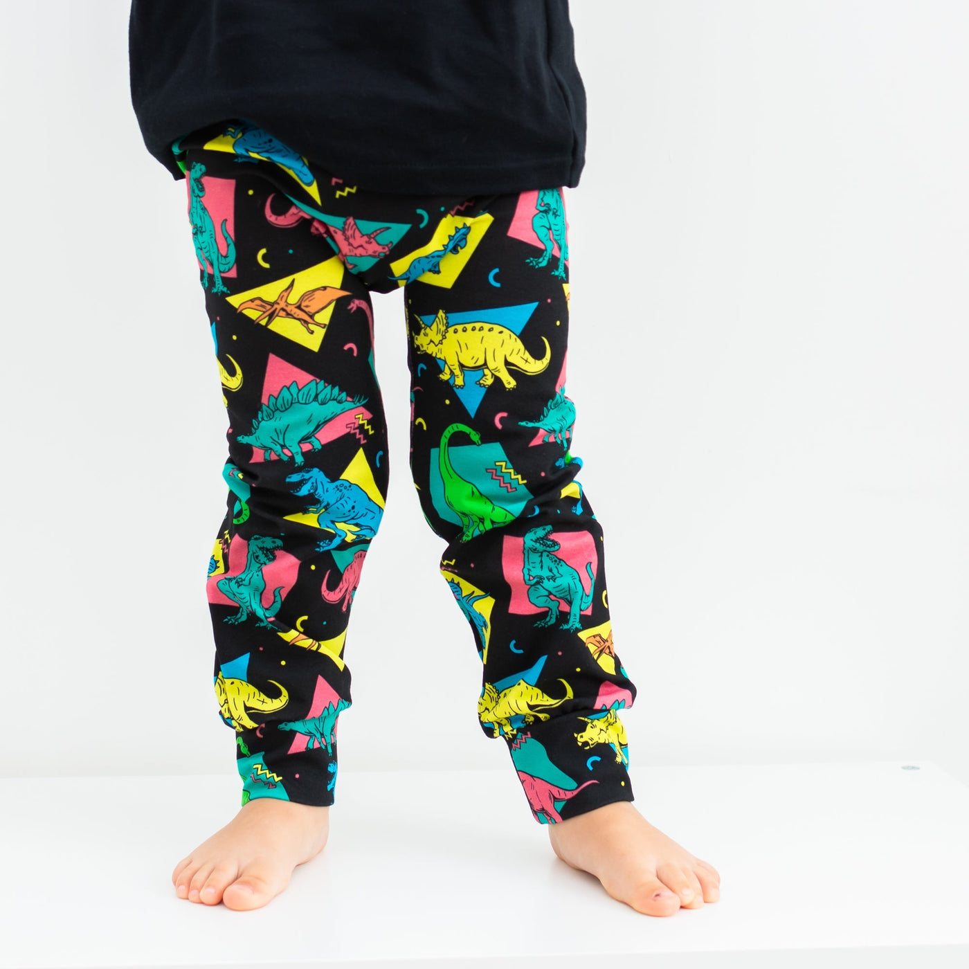 Retro Dino Leggings-Leggings-Fredandnoah-Yes Bebe