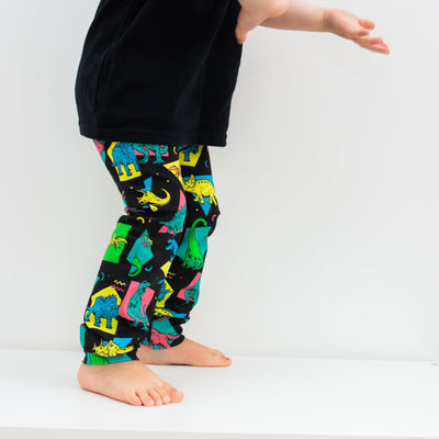 Retro Dino Leggings-Leggings-Fredandnoah-Yes Bebe