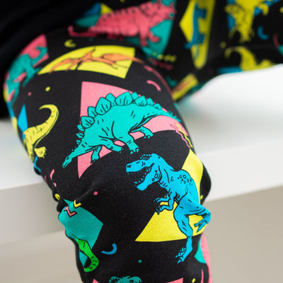 Retro Dino Leggings-Leggings-Fredandnoah-Yes Bebe