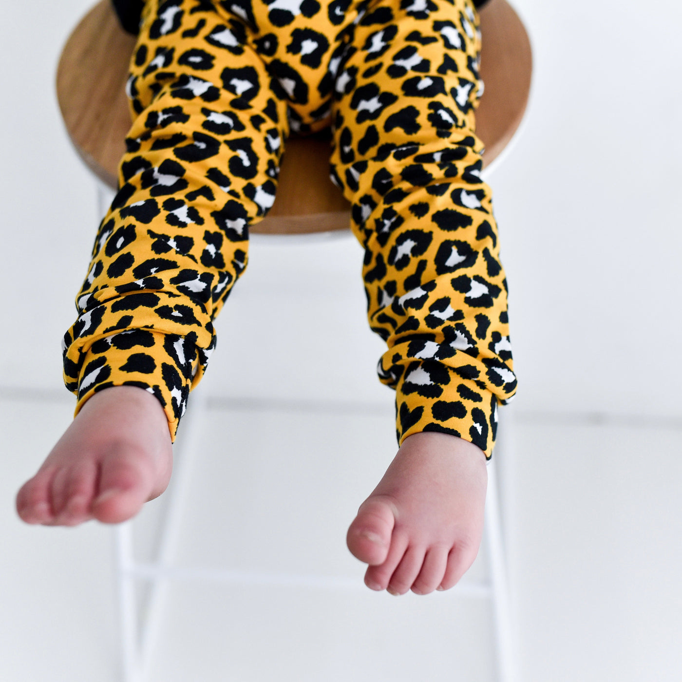 Yellow Leopard Print Leggings-Leggings-Fredandnoah-Yes Bebe