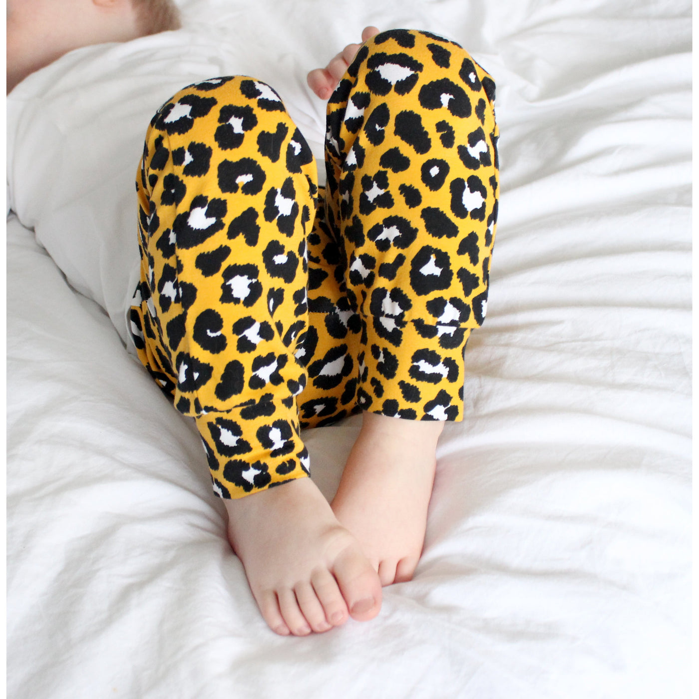 Yellow Leopard Print Leggings-Leggings-Fredandnoah-Yes Bebe