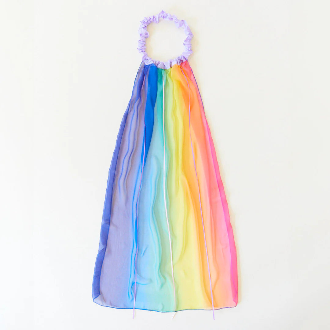 Silk Rainbow Georgette Veil