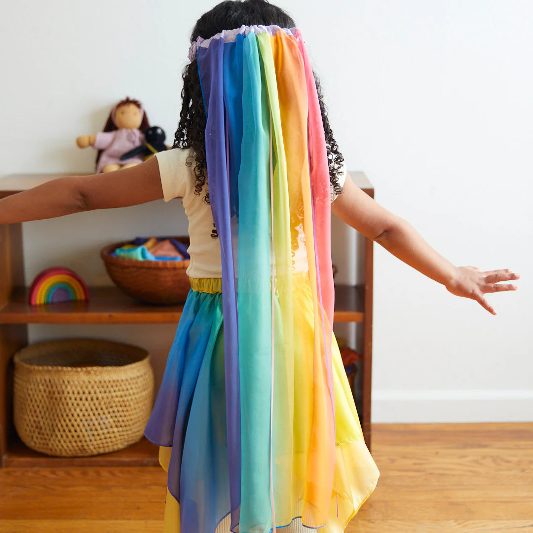 Silk Rainbow Georgette Veil