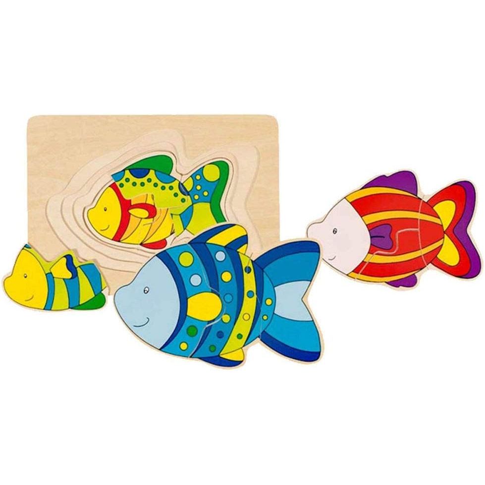 Wooden Fish Layered Puzzle-Wooden Puzzles-Goki-Yes Bebe