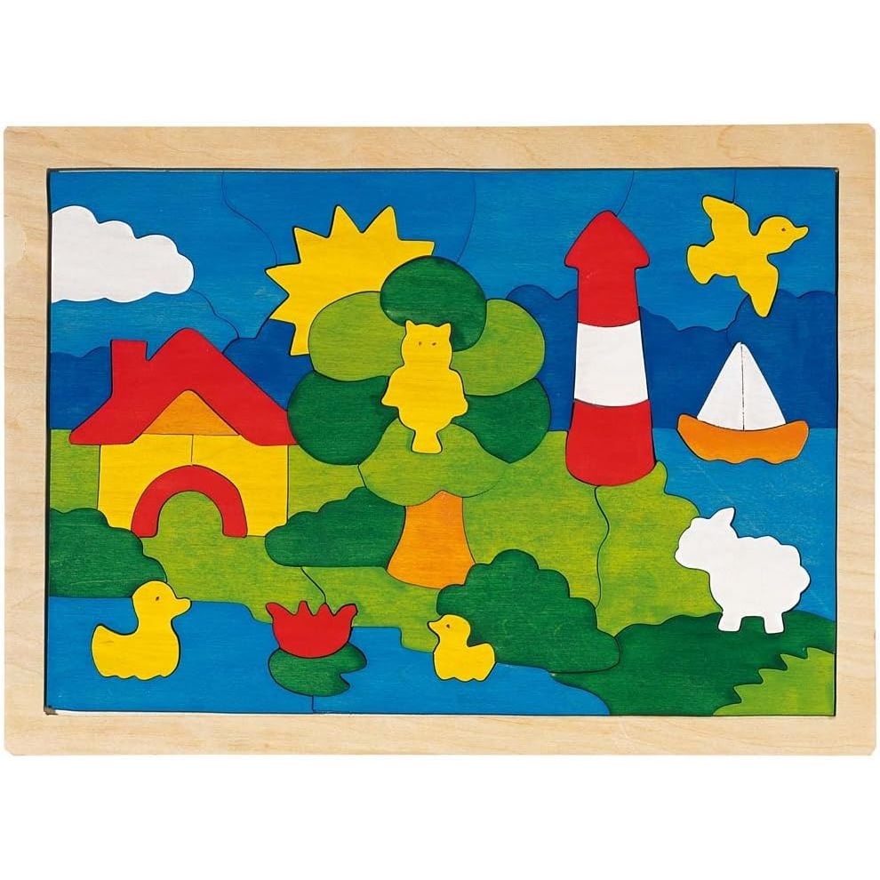 Wooden Puzzle - Lighthouse-Wooden Puzzles-Goki-Yes Bebe