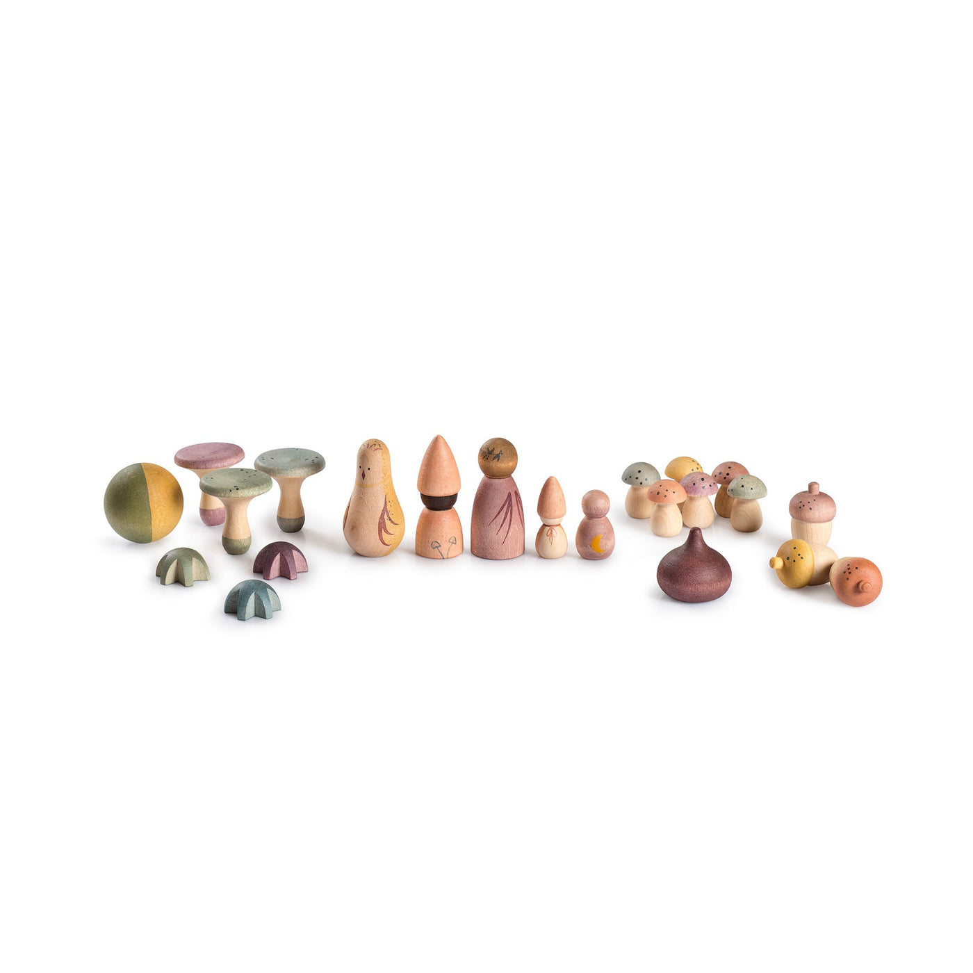 Moonlight Tale Wooden Figures-Peg Dolls-Grapat-Yes Bebe