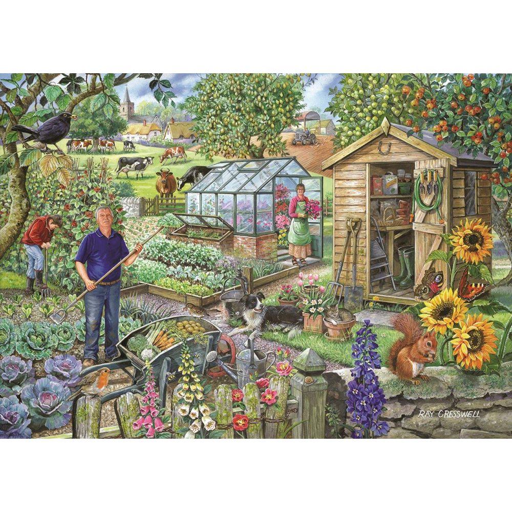 At The Allotment - Big 500 Piece Jigsaw Puzzle