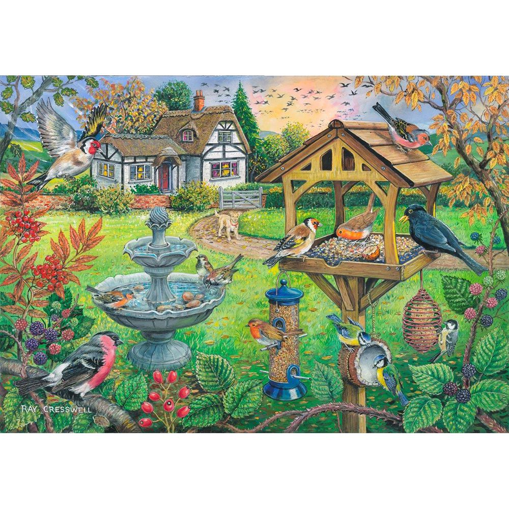 Bird Table - Big 500 Piece Jigsaw Puzzle