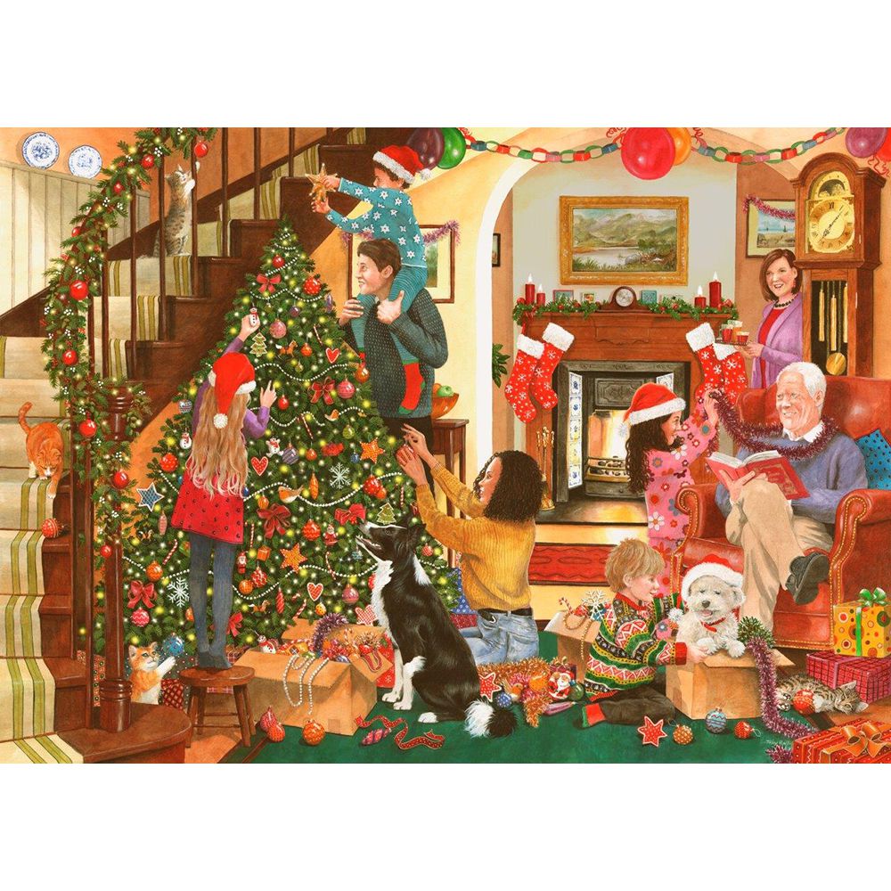 Decorating The Tree - Big 500 Piece Jigsaw Puzzle