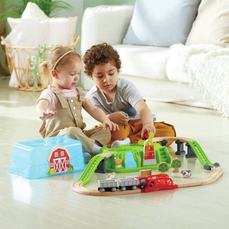 Countryside Train Bucket Set-Toy Train Sets-Hape-Yes Bebe