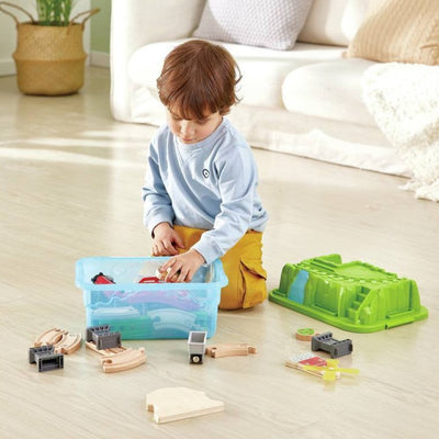 Countryside Train Bucket Set-Toy Train Sets-Hape-Yes Bebe