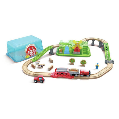 Countryside Train Bucket Set-Toy Train Sets-Hape-Yes Bebe