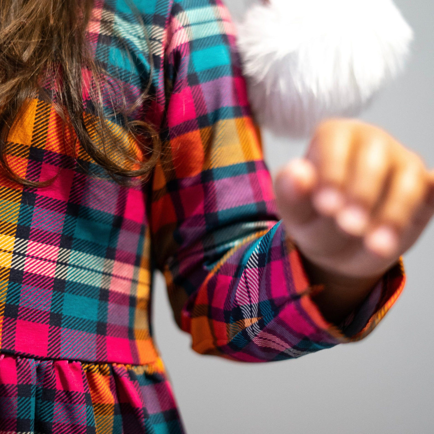 Sunset Tartan Long Sleeve Dress