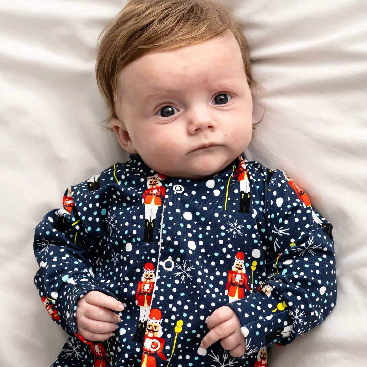 Nutcracker Print Cotton Sleepsuit