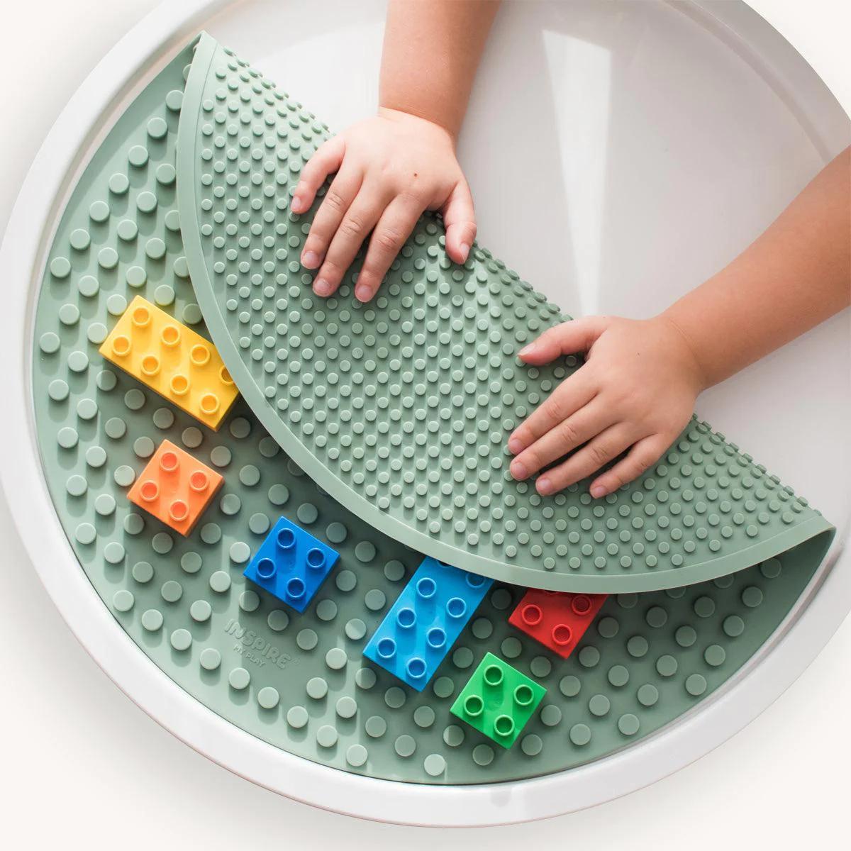Building Block Mat for PlayTray - Sage Green-Play Mats-Inspire My Play-Yes Bebe