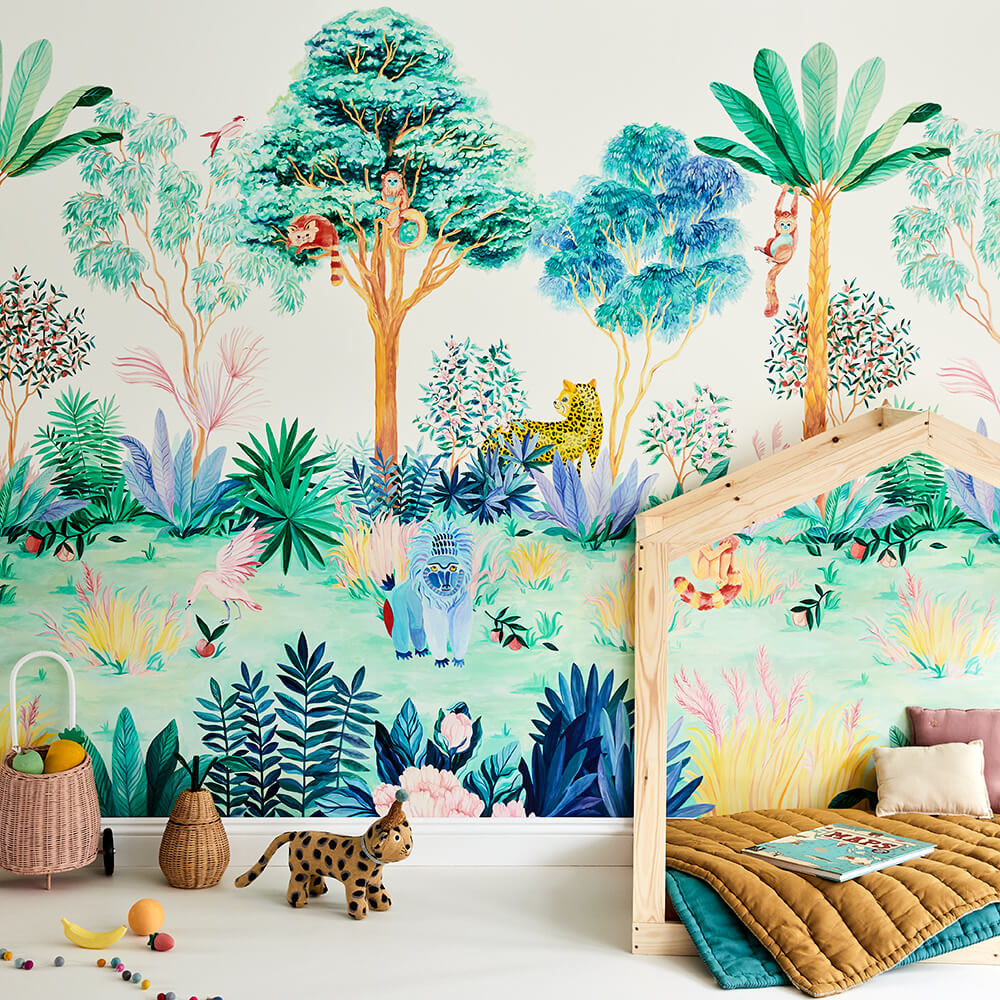 Jungle Mural Wallpaper- Colour
