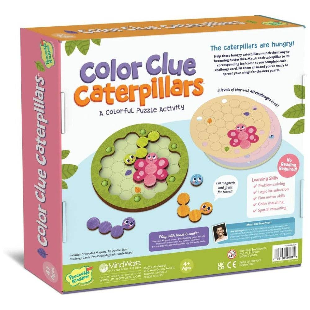 Peaceable Kingdom Colour Clue Caterpillars-Just Imagine Toys-Yes Bebe