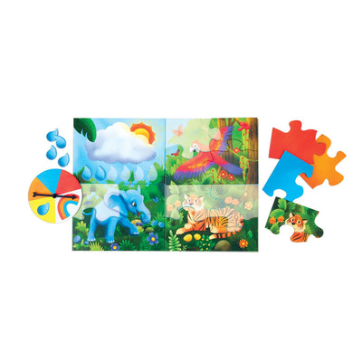 Peaceable Kingdom Raindrop Forest Cooperative Puzzle Game-Just Imagine Toys-Yes Bebe