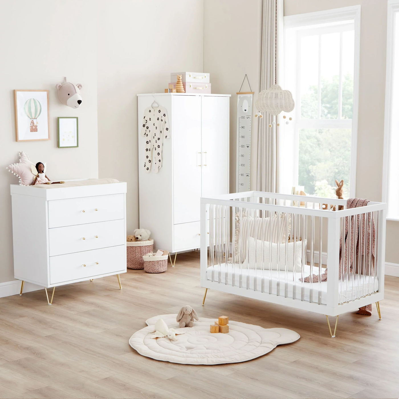 Kimi Acrylic 3 Piece Nursery Room Set