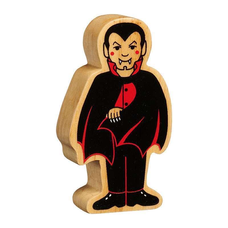Natural Wooden Black & Red Vampire-Small World Figures-Lanka Kade-Yes Bebe