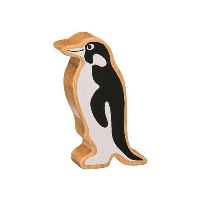Natural Wooden Black & White Penguin-Wooden Animal Figures-Lanka Kade-Yes Bebe