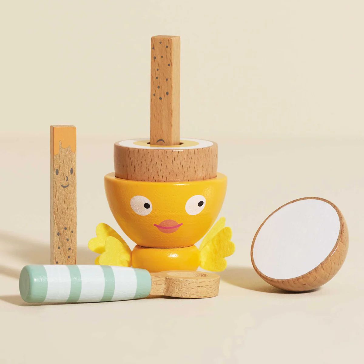 Wooden Egg Cup & Soldiers-Play Food Sets-Le Toy Van-Yes Bebe