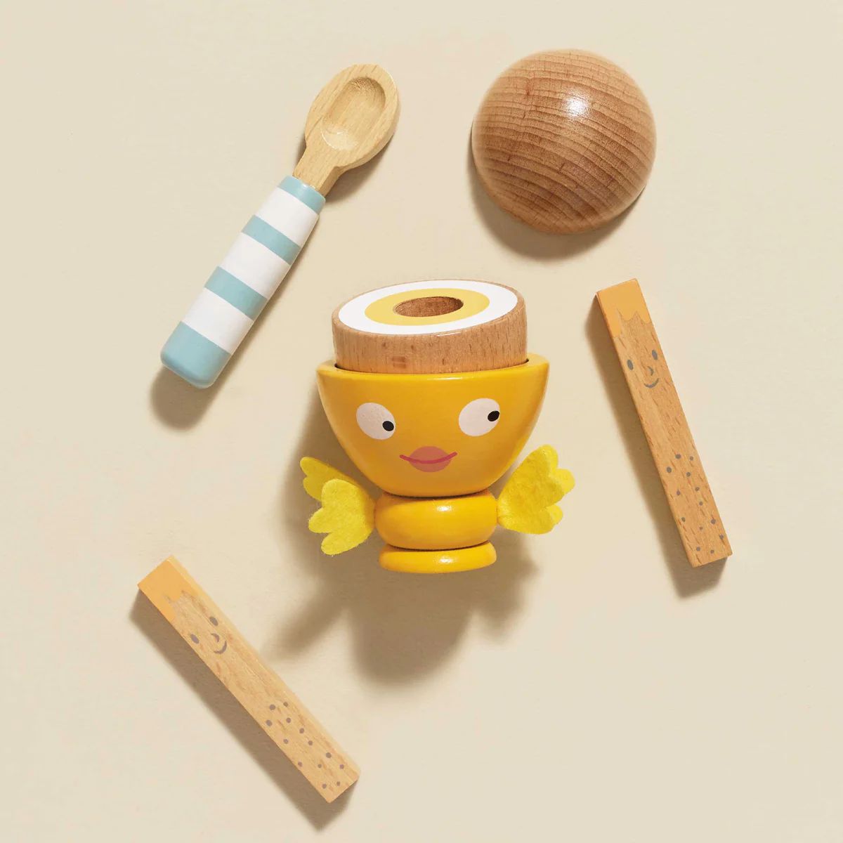 Wooden Egg Cup & Soldiers-Play Food Sets-Le Toy Van-Yes Bebe