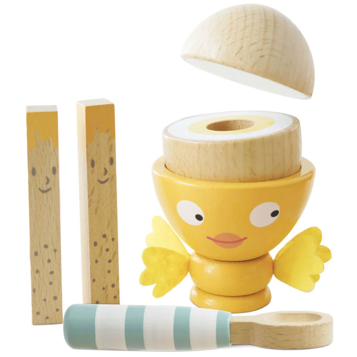 Wooden Egg Cup & Soldiers-Play Food Sets-Le Toy Van-Yes Bebe