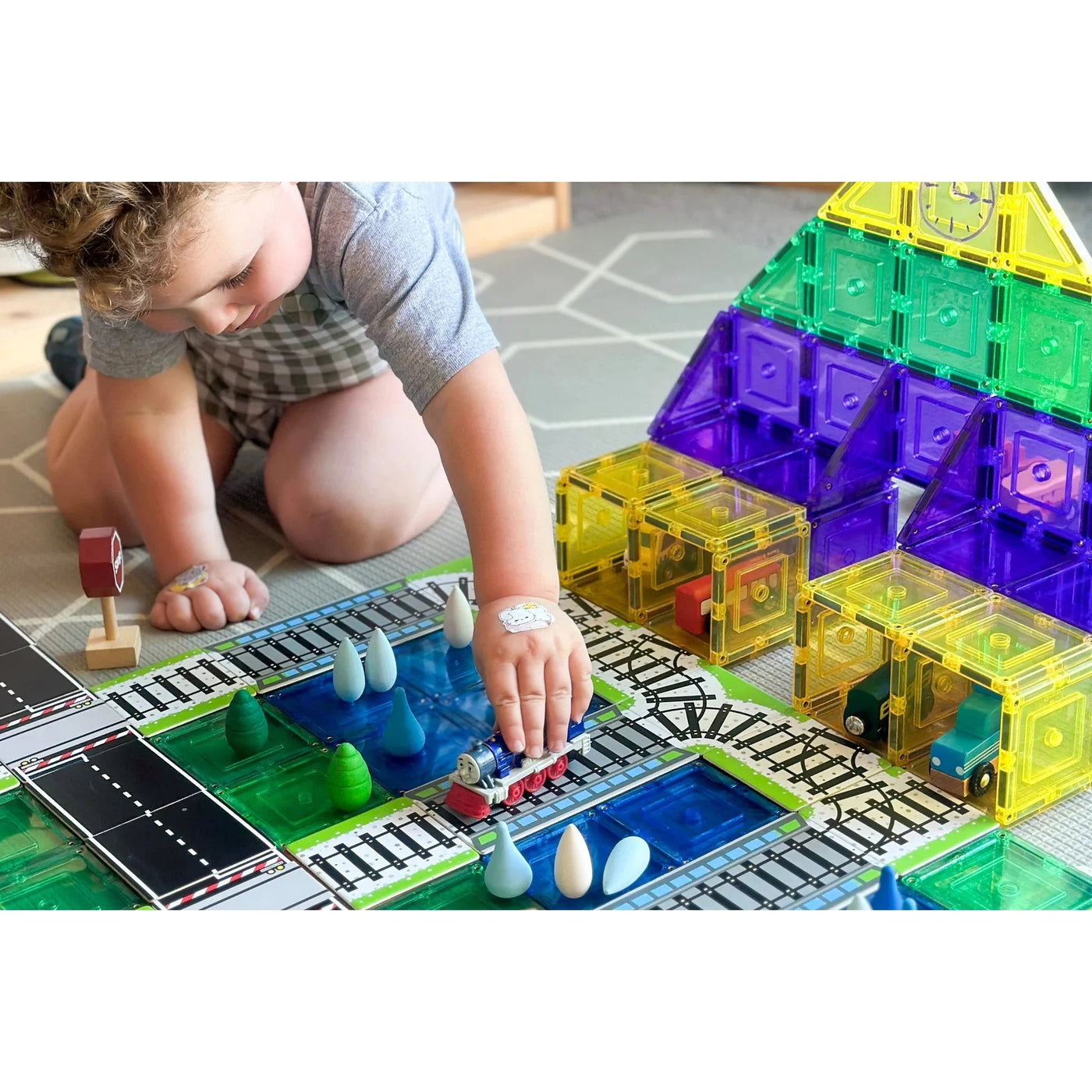 Magnetic Tile Toppers - Train Pack-Magnetic Tiles-Learn and Grow Toys-Yes Bebe