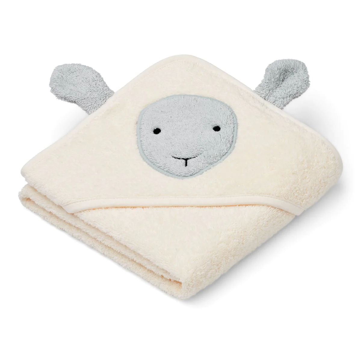 Albert Hooded Towel - Sheep-Hooded Towels-Liewood-Yes Bebe