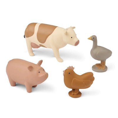 Hallie Farm Animal Toys 4-Pack-Animal Figures-Liewood-Yes Bebe