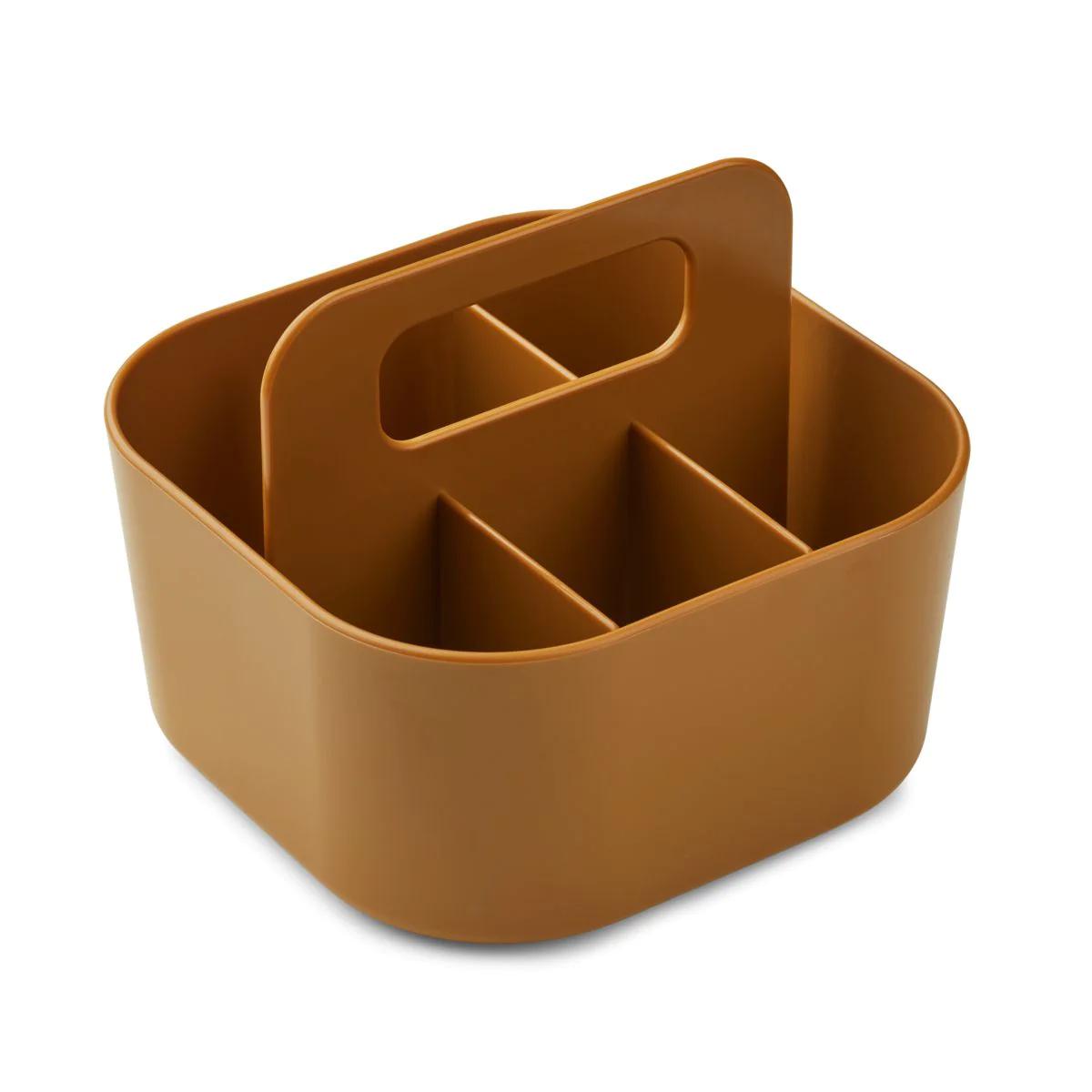 May Small Storage Caddy-Storage Baskets-Liewood-Golden Caramel-Yes Bebe