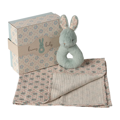 Baby Rattle Gift Set-Baby Gift Sets-Maileg-Mint Rabbit-Yes Bebe