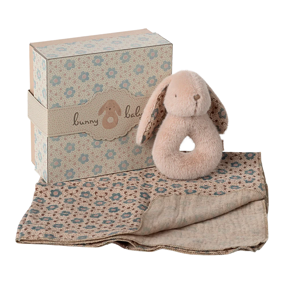 Baby Rattle Gift Set-Baby Gift Sets-Maileg-Powder Bunny-Yes Bebe