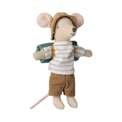 Big Brother Hiker Mouse-Dollhouse Mice-Maileg-Stripes-Yes Bebe