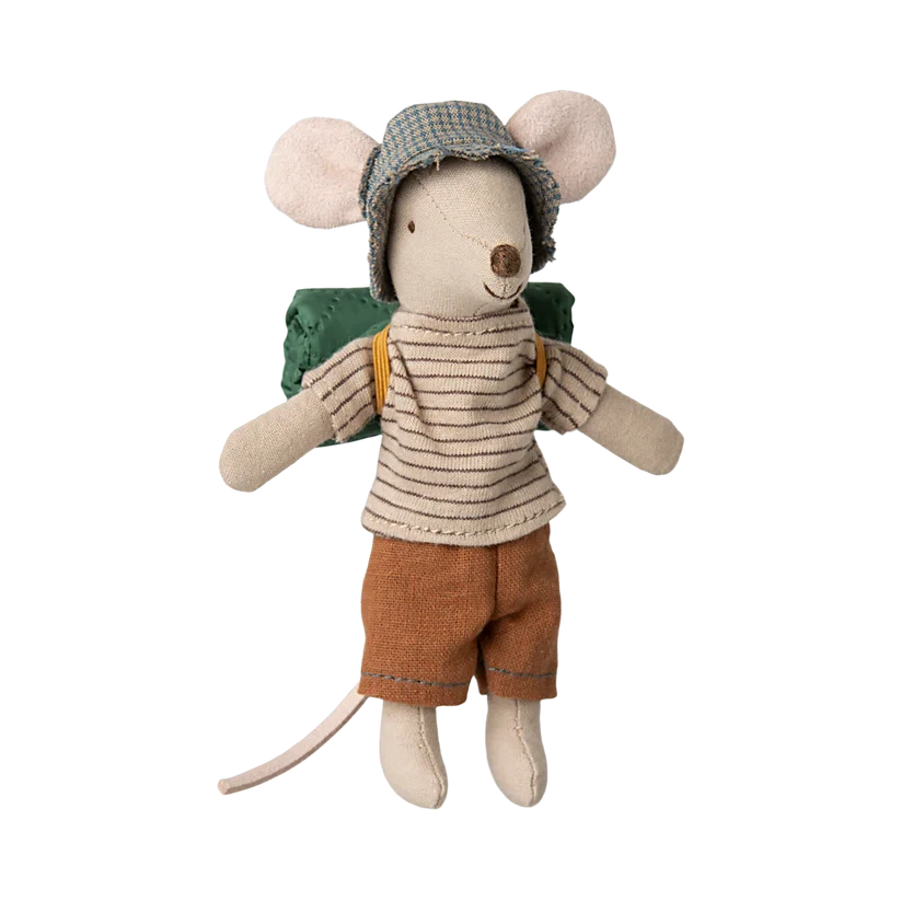 Big Brother Hiker Mouse-Dollhouse Mice-Maileg-Thin Stripes-Yes Bebe