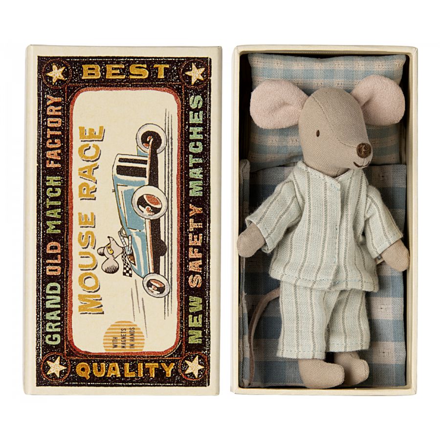Big Brother Mouse in Matchbox-Dollhouse Mice-Maileg-Yes Bebe