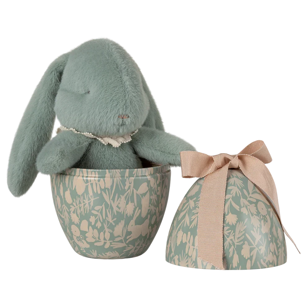 Easter Egg with Plush-Soft Toys-Maileg-Mint Bunny-Yes Bebe