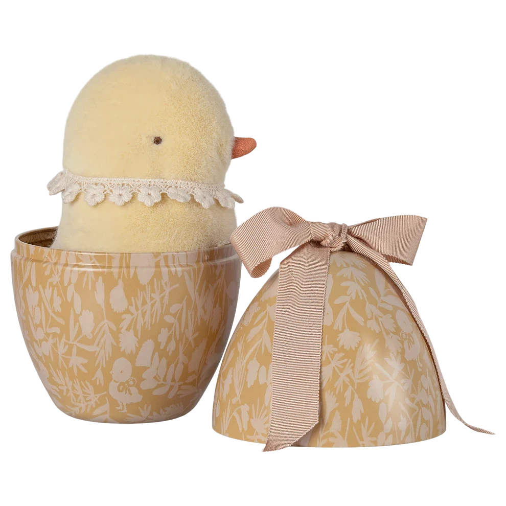 Easter Egg with Plush-Soft Toys-Maileg-Chicken-Yes Bebe