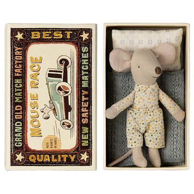 Little Brother Mouse in Matchbox-Dollhouse Mice-Maileg-Yes Bebe