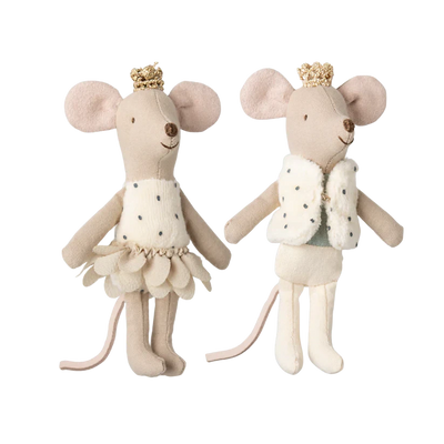 Little Sister & Brother Royal Twin Mice in Matchbox-Dollhouse Mice-Maileg-Yes Bebe