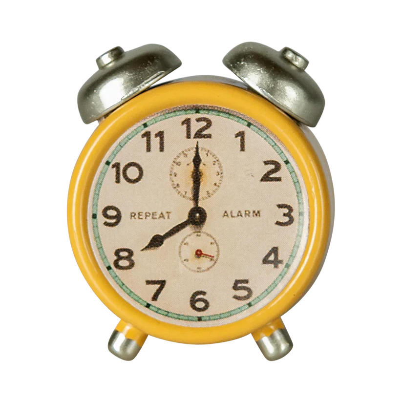 Mouse Alarm Clock-Dollhouse Accessories-Maileg-Yellow-Yes Bebe