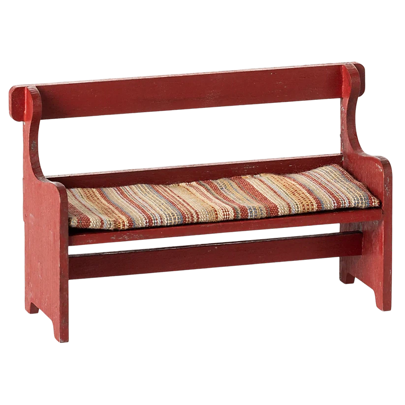 Mouse Bench-Dollhouse Accessories-Maileg-Red-Yes Bebe