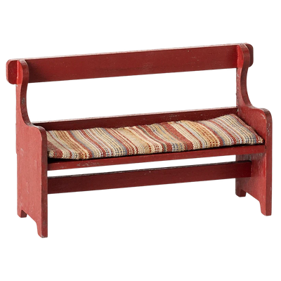 Mouse Bench-Dollhouse Accessories-Maileg-Red-Yes Bebe