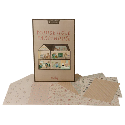 Mouse Hole Wallpaper-Dollhouse Accessories-Maileg-Farmhouse-Yes Bebe